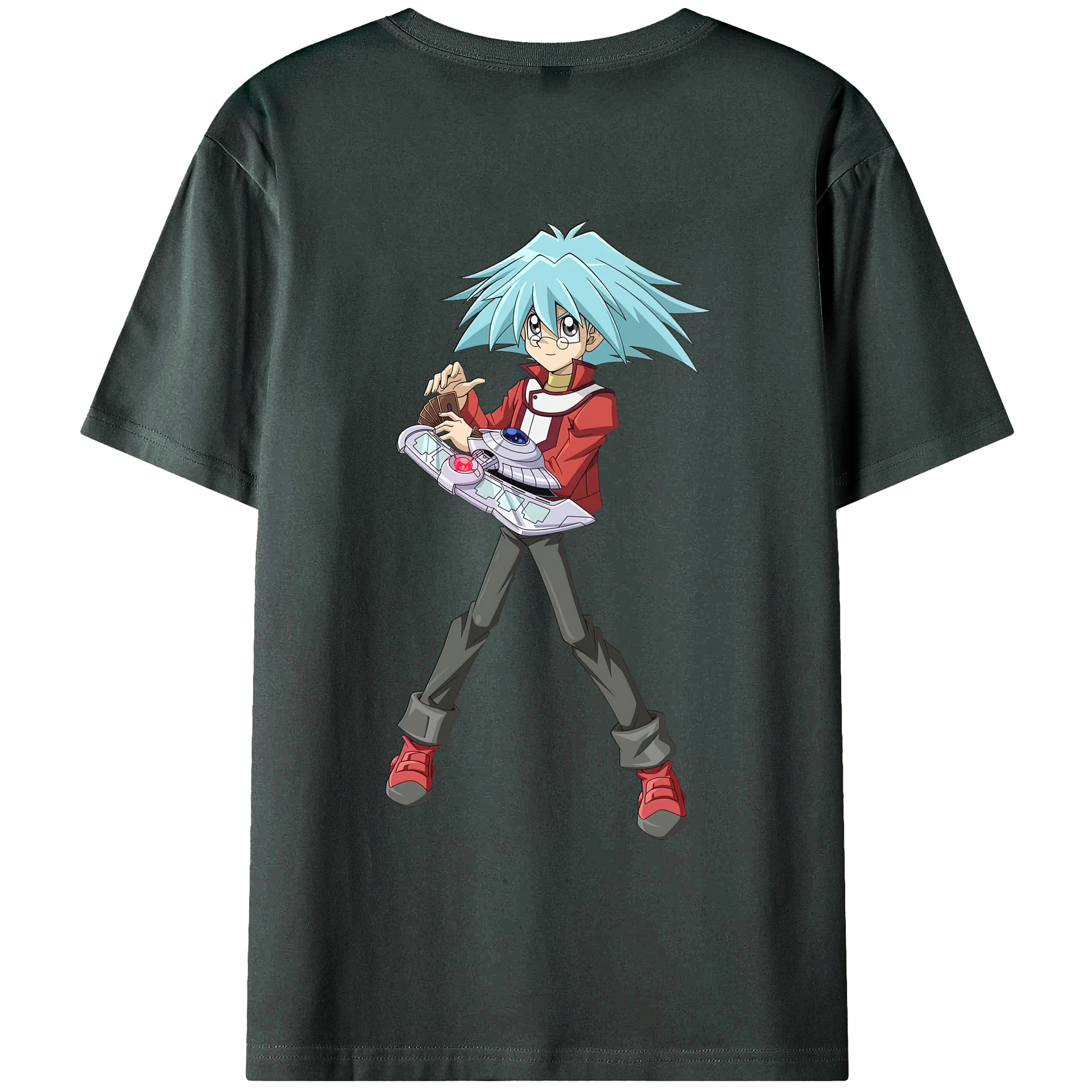（画像用） 遊☆戯☆王 Yu-Gi-Oh! 綿100％ メンズ半袖Tシャツ（バックプリント） 通気性